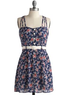 Takes the Crepe Dress   Blue, Multi, Red, Green, Pink, White, Floral 