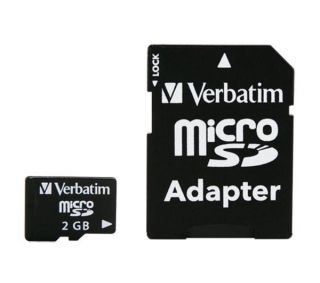 VERBATIM Class 4 microSDHC Memory Card   2GB Deals  Pcworld