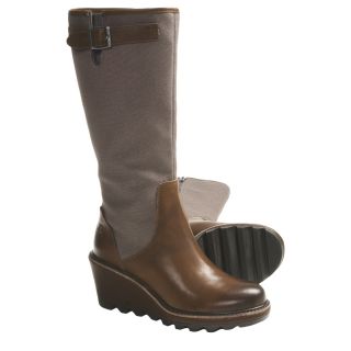 Sorel Cool Canvas Wedge Boots (For Women) in Brown