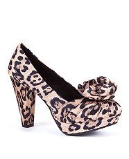 Brown (Brown) Rocket Dog Leopard Print Corsage Court Shoes  259539220 