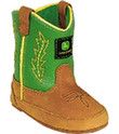 John Deere Boots Wellington 0186   Green Leather (Infants/Toddlers)
