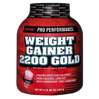Buy the GNC Pro Performance® Weight Gainer 2200 Gold   Strawberry on 