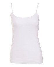 White (White) White Shoestring Vest  254918210  New Look