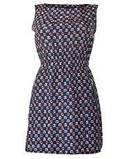 Navy (Blue) Mela Blue Mushroom Print Dress  271846841  New Look