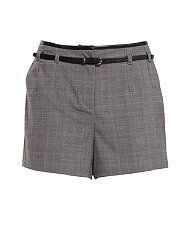 Mid Grey (Grey) Grey Check Tailored Shorts  256289407  New Look