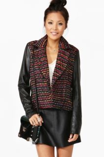 Woven Leather Jacket in Clothes at Nasty Gal 