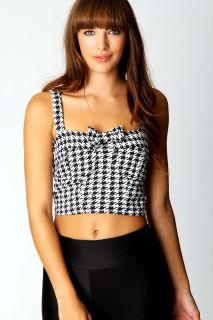  Sale  Tops  Ariel Jersey Dogtooth Print Bra Top