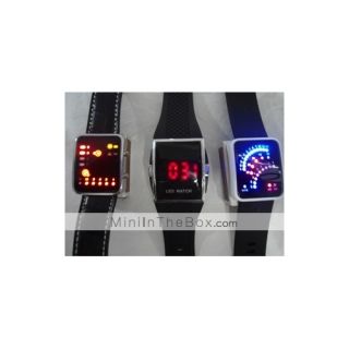 USD $ 5.99   Silicone Band 29 LED Wrist Watch,  On All 