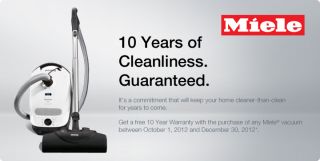 Get a free 10 Year Warranty with the purchase of any Miele® vacuum 