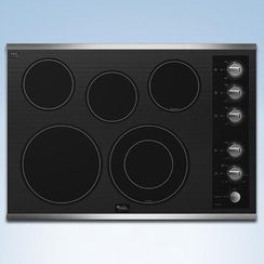 Whirlpool Gold 30 Built In Electric Smoothtop Cooktop   Stainless 