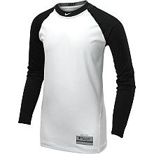 NIKE Boys Pro Combat Core Fitted Long Sleeve Baseball Top 