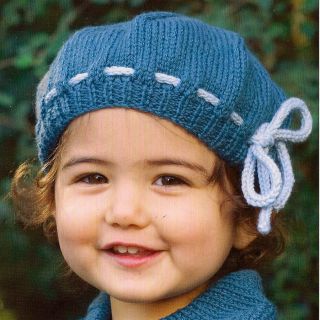 hand knitted beret by carmelia linen  