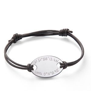Personalised Coordinate Plate Bracelet   bracelets