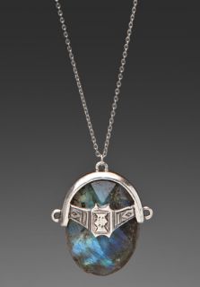 LOW LUV X ERIN WASSON Faceted Labradorite Afghani Toggle Necklace in 