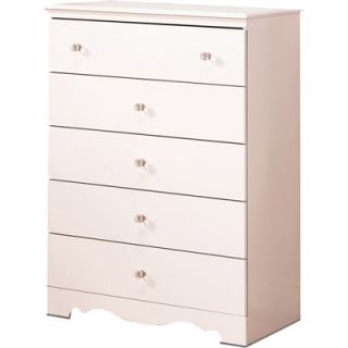 South Shore Crystal 5 Drawer Chest   Pure White  Meijer