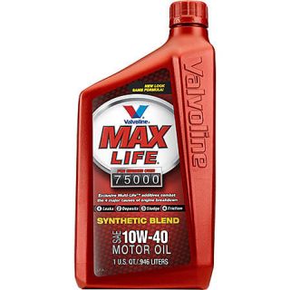 10W 40 Synthetic Blend Motor Oil (1 qt.) by Valvoline MaxLife   part 
