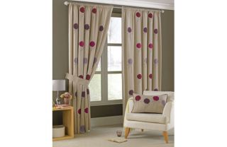 Curtina Eloise Aubergine Lined Curtains   90 x 108in from Homebase.co 