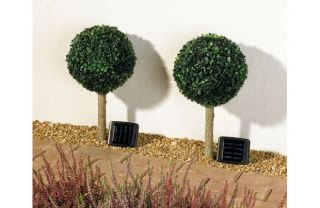 Artificial Lit Buxus Ball Solar Lights from Homebase.co.uk 