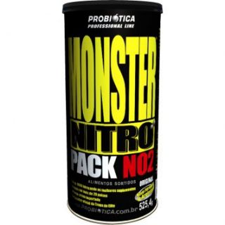 Monster Nitro Pack NO2   44 Packs Probiótica   Preto  Kanui