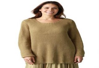 Plus Size Sweater, Shaker stitch, pullover, Lurex®  Plus Size 