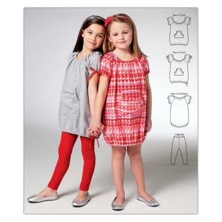 Kwik Sew Girls Tunic Dresses and Leggings Pattern   Discount Designer 