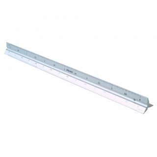 300mm (12 Inch) Six Scale Triangle Ruler  Measurement  Maplin 