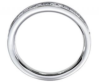 Channel Set Asscher Cut Diamond Ring in Platinum (1/2 ct. tw.)  Blue 