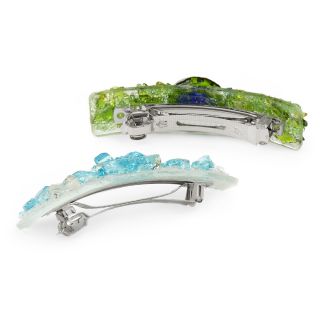 RECYCLED GLASS BARRETTES  Barrette, Fashion Accessory, Vawn and Mike 