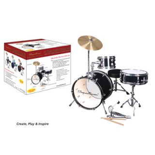 Spectrum AIL 652BK 3 Piece Junior Drum Kit with Bonus Pack   Midnight 