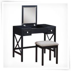 Black  Bedroom Vanities  