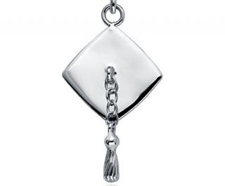Graduation Cap Charm in Sterling Silver  Blue Nile