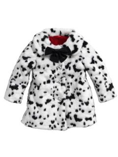 Ladybird Girls Dalmatian Faux Fur Coat Littlewoods