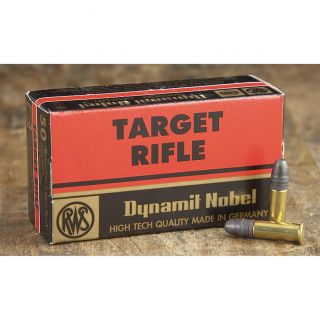 50 Rounds Rws .22 Lr Target Rifle Sl Ammo   514919, .22 Ammo at 