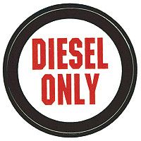 Diesel Only Car Sticker   Small Cat code 612929 0