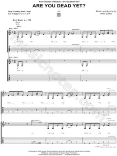 Image of Children of Bodom   Are You Dead Yet? Guitar Tab    