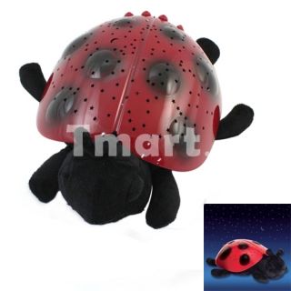 Cute Ladybug Night Light Stars Projection Lamp   Tmart