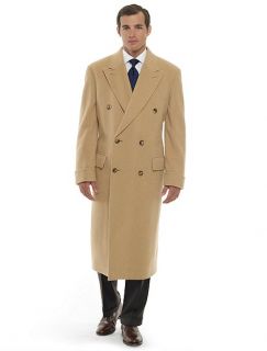 Golden Fleece® Camel Hair Double Breasted Polo Overcoat   Brooks 