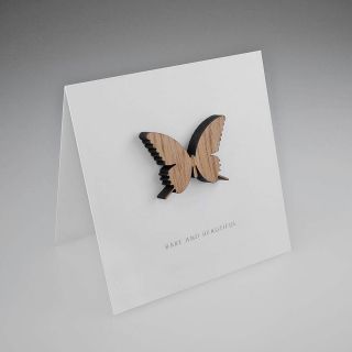 oak butterfly magnetic gift card by hupa lupa  