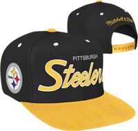 Pittsburgh Steelers Mitchell & Ness Throwback Script 2 Tone Adjustable 