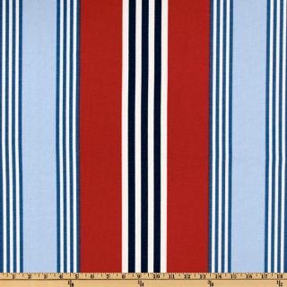 Waverly On Course Canvas Stripe Nautical   Discount Designer Fabric 