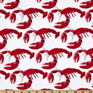 Michael Miller Shore Thing Lobster Pot Red   Discount Designer Fabric 