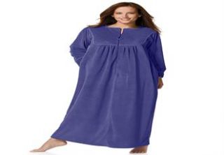 Plus Size Petite zip front fleece robe by Only Necessities®  Plus 