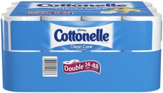 Cottonelle Clean Care Toilet Paper Double Roll, 24 ct, 2 pk