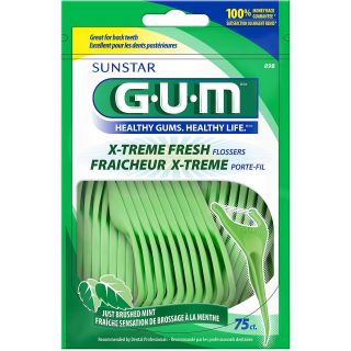 GUM Extreme Fresh Mint Flossers 75 ct   