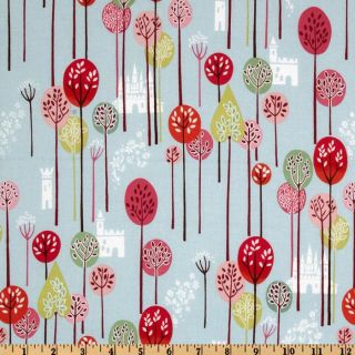 Once Upon A Time Enchanted Forest Baby Blue   Discount Designer Fabric 