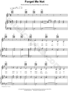 Image of Lucie Silvas   Forget Me Not Sheet Music    & Print