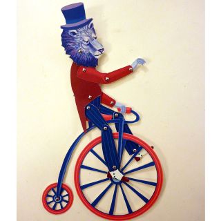 Lion on Pennyfarthing Bicycle Paper Puppet Set  UncommonGoods