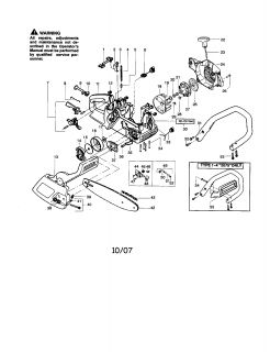 POULAN Chain saw Carburetor/service refere  Parts  Model 2075 TYPE 