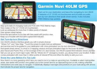 Buy the GARMIN NUVI 40LM 4.3 Touchscreen GPS .ca