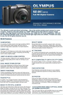 Buy the Olympus SZ 20 Full HD Digital Camera .ca